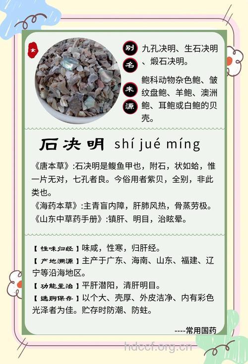 石决明泡酒喝的功效