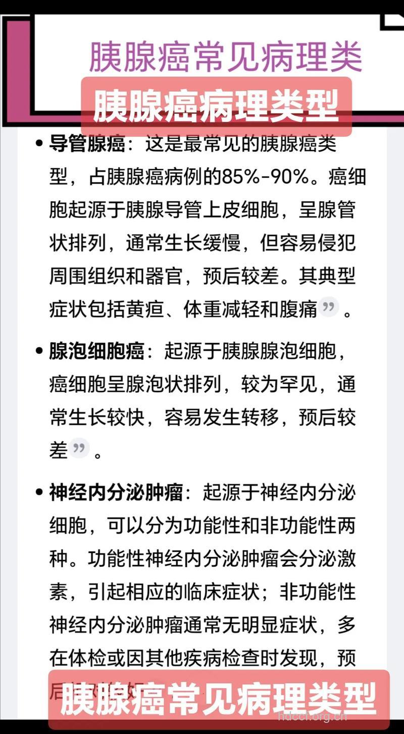 胰腺癌有哪些类型呢