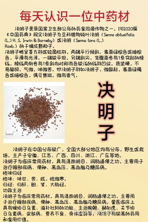 决明子的功效与作用