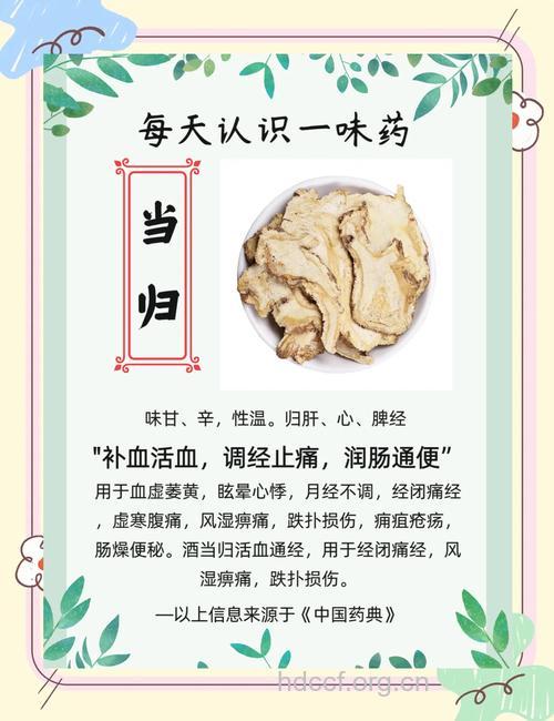 当归的功效与作用