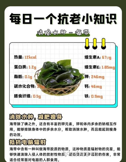 海带的营养及功效