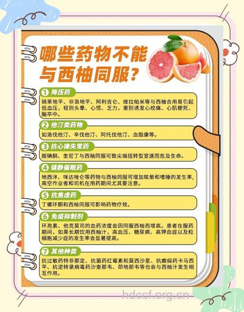 柚子跟5种药物同吃危害多