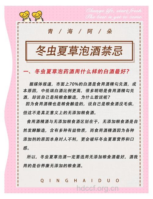 冬虫夏草泡酒的配方大全 冬虫夏草泡酒的禁忌