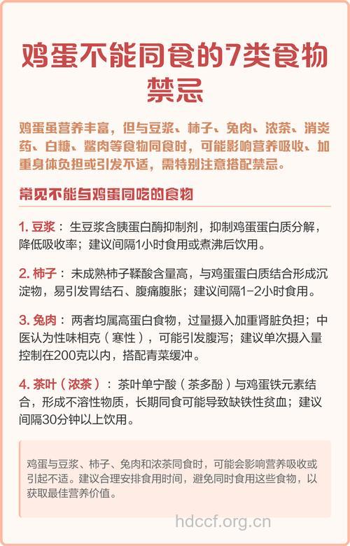 不能与鸡蛋同食的食物有哪些