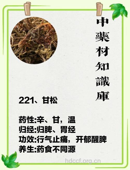 甘松的治病功效及食疗方