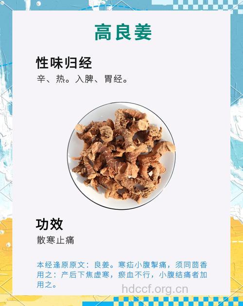 高良姜的治病功效及食疗方