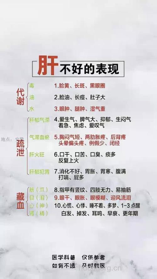 肝不适有哪些表现?