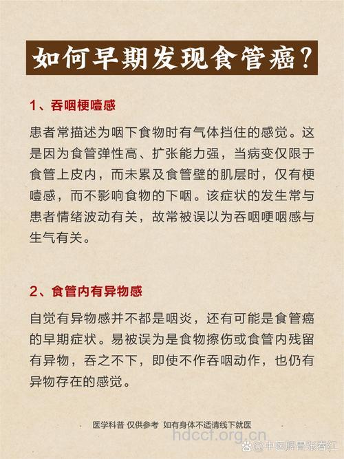 怎么才能及早发现食道癌症状