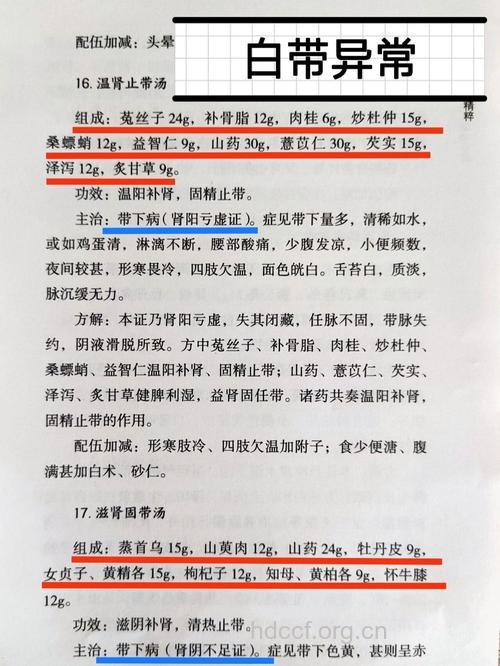 哪些食疗方可治疗白带异常