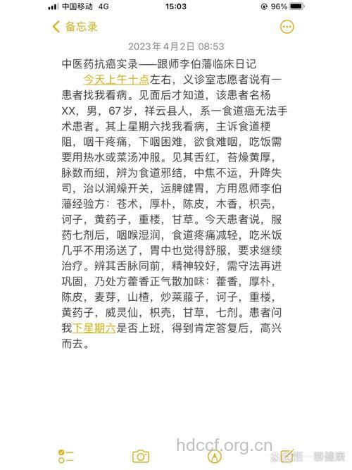 中医对食道癌的临床研究