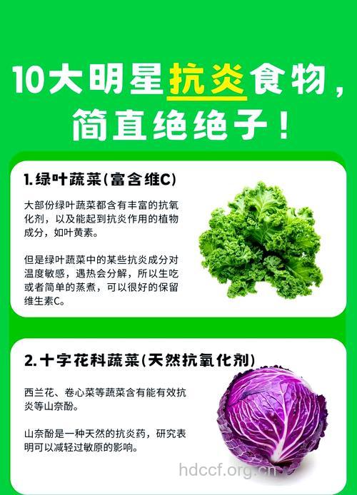 最佳消炎的五大常见食物