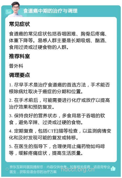 食道癌晚期常见的3大症状