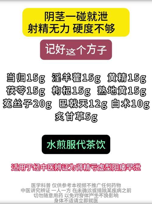 中医验方 巧治过度遗精