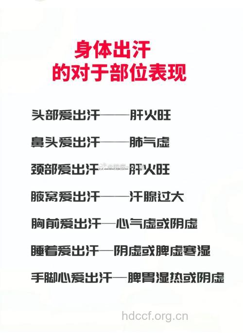 出汗部位看健康 胸口出汗脾胃失和