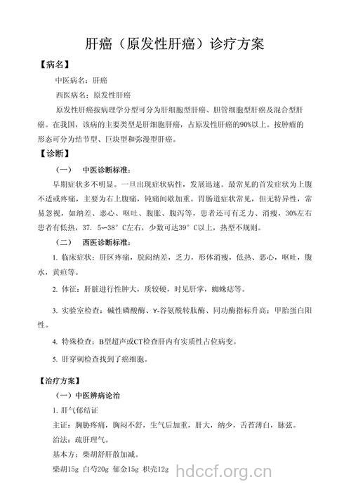 肝癌宜行个体化治疗方案