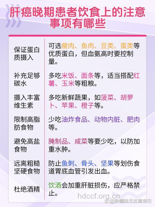肝癌晚期的治疗和饮食注意事项