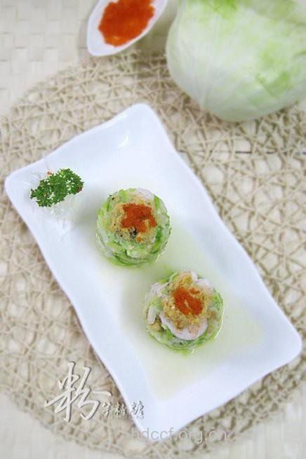 双虾包菜墩的做法大全