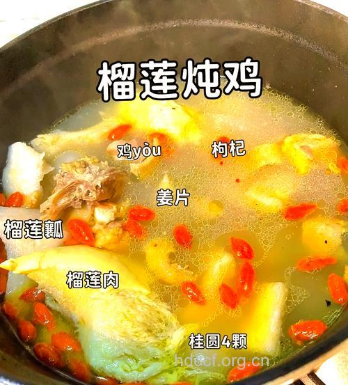 榴莲炖鸡的做法大全