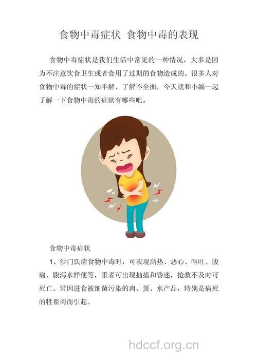 食物中毒的特征