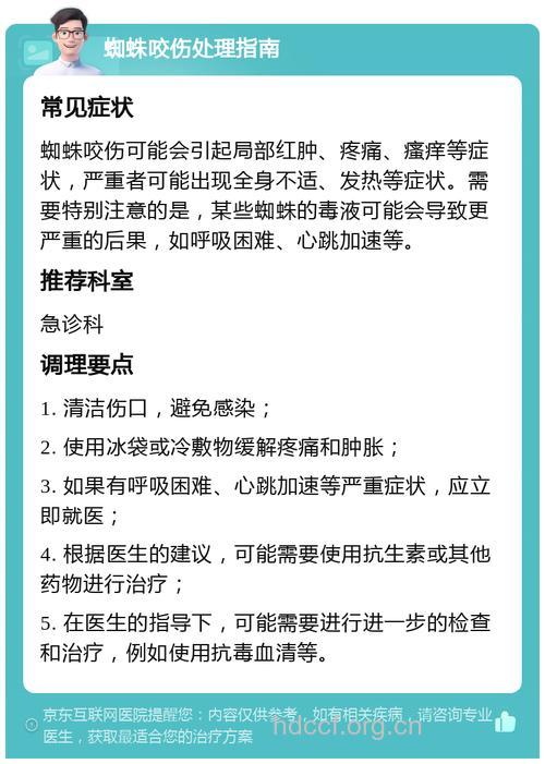 被蜘蛛咬伤后怎么办?