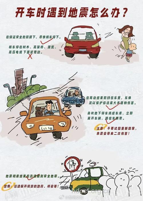 在街上或车里遭遇地震怎么办?