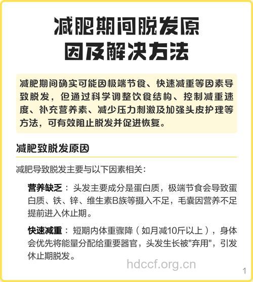 哪些减肥方法易导致脱发