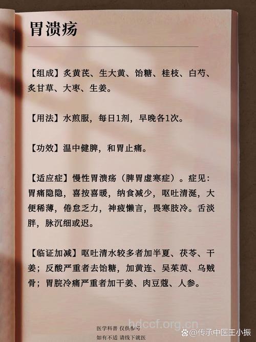 哪些中药方剂可治疗胃溃疡