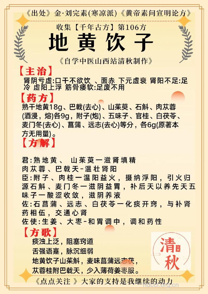 地黄饮子有哪些用途呢