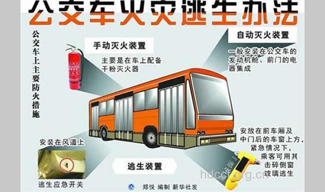 公交车失火乘客的自救方法