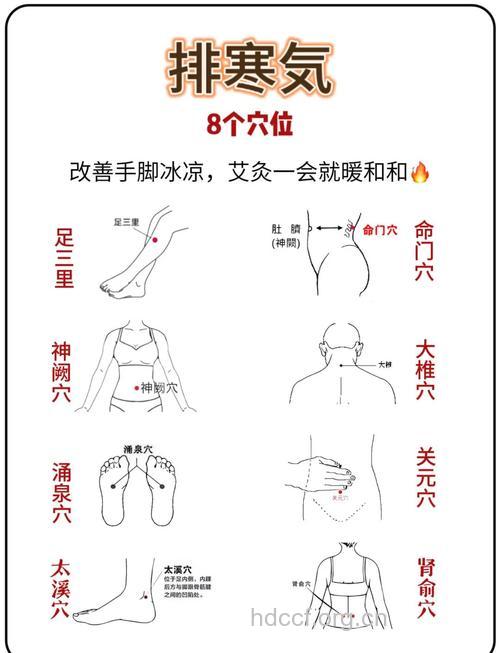 中医穴位治疗女性发冷症