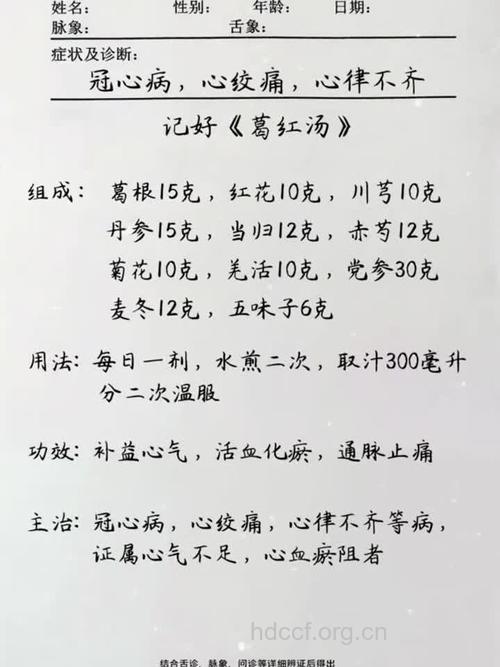 治冠心病的中医偏方大全