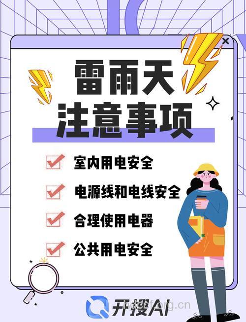 雷雨天需谨防雷击