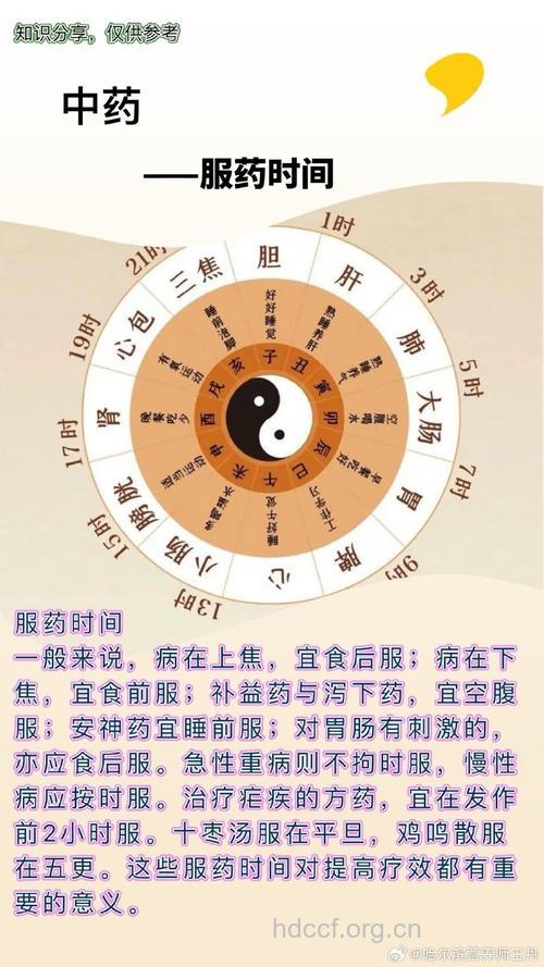 可根据患病部位决定服中药时间