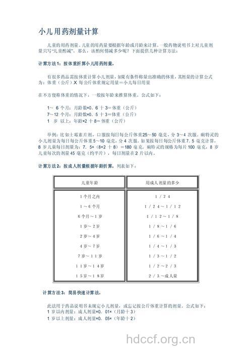 老年人小儿用药剂量如何计算?