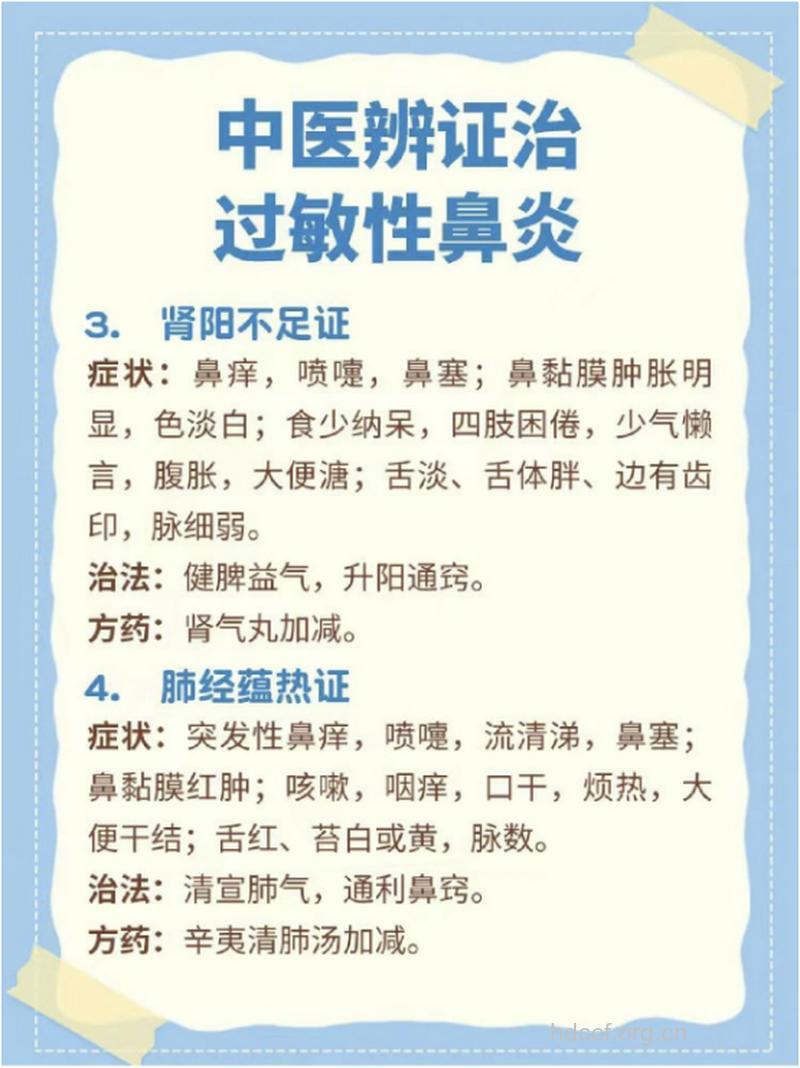 过敏性鼻炎的中医辨证治疗方法