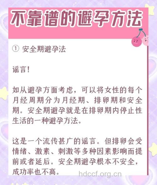 关于避孕的三个误区